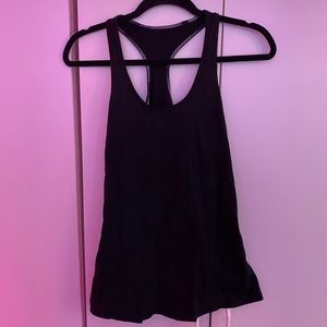 Lululemon black racerback mesh cut out design